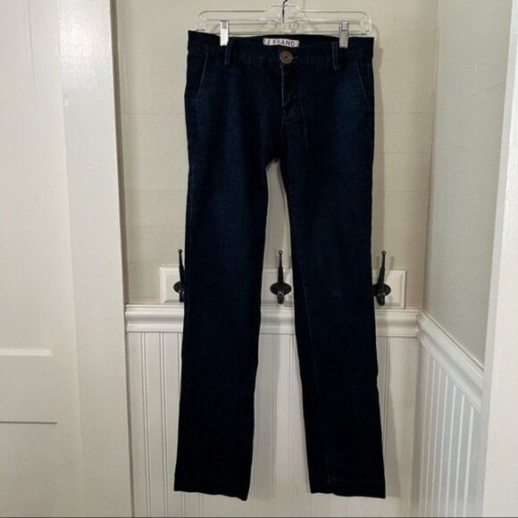 J Brand Jeans Y2K Dark Wash Straight Leg Low Rise Size 27 Cut #714 - Picture 2 of 13